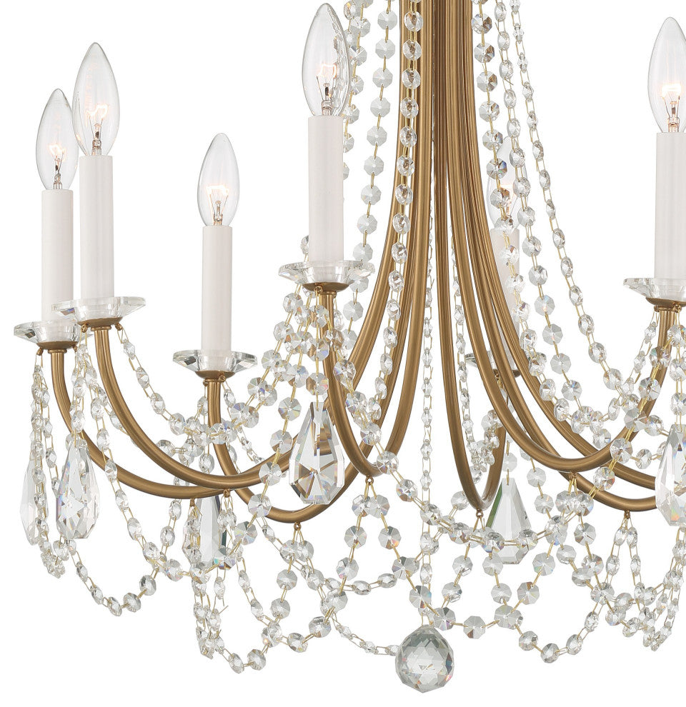 Crystorama Lighting Group KAR-90908-CL-MWP Karrington 8 Light - Matte Black