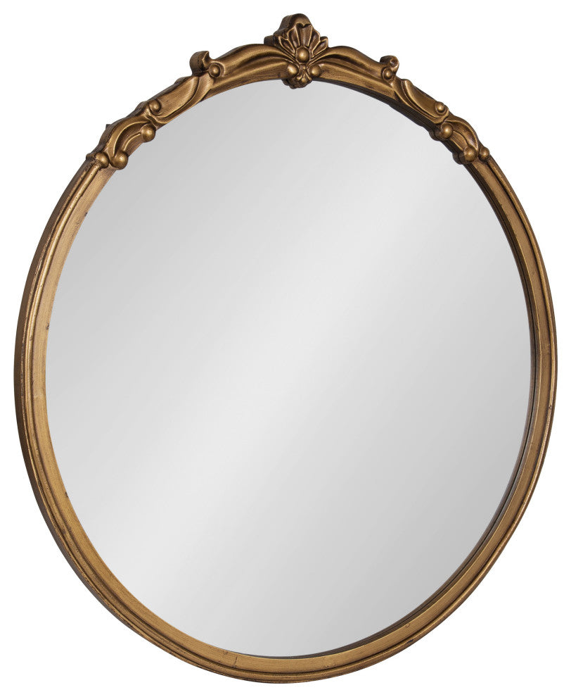 Marchon Framed Wall Mirror, Gold 30" Diameter