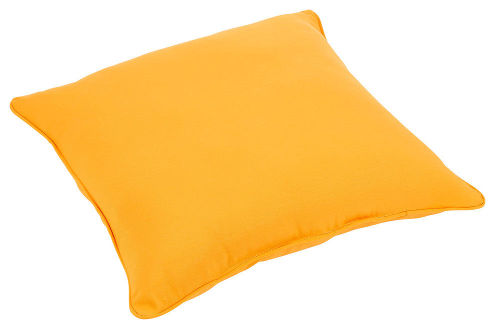 Corrigan Sunbrella Indoor/Outdoor Outdoor Square Floor Pillow, Tangerine
