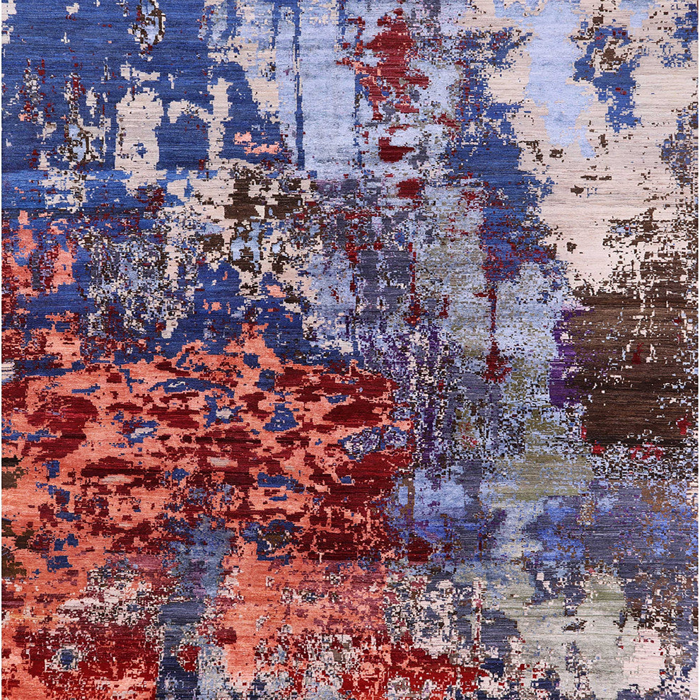 Ahgly Company Indoor Square Mid-Century Modern Area Rugs, 7' Square