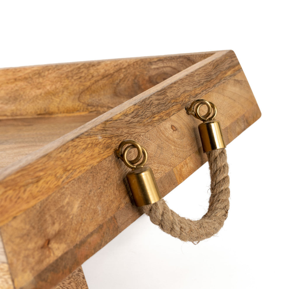 Caydence Rectangle Wood Trays, Set of 2