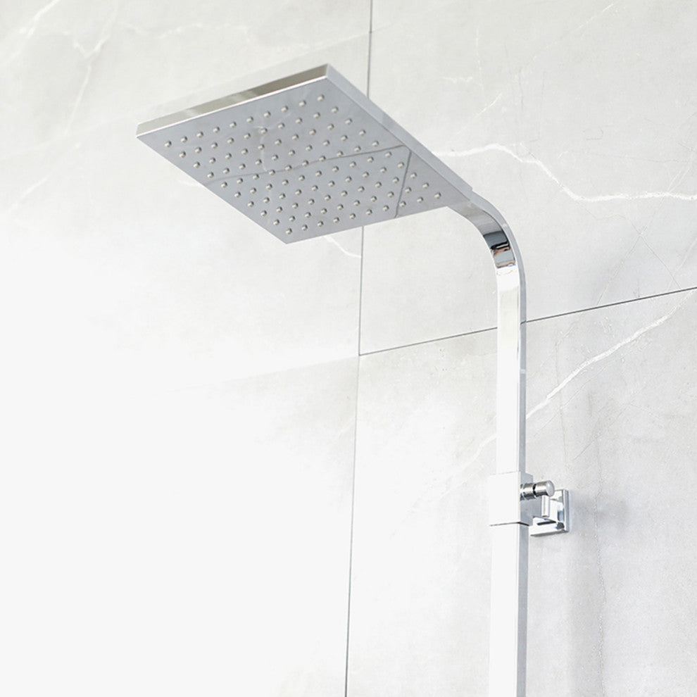 Eviva Liri Chrome Thermostatic Square Shower Column