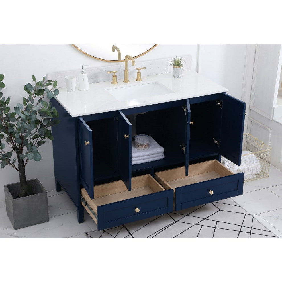 Elegant Decor Sommerville Bathroom Vanity Blue