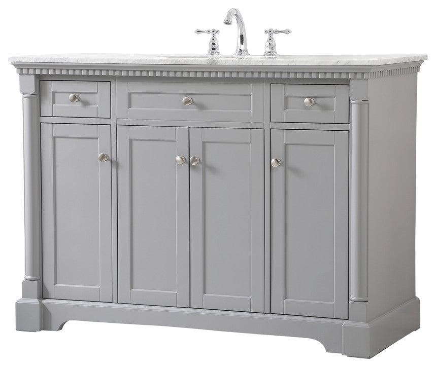 Home Living 48" Single Bathroom Vanity, Gray