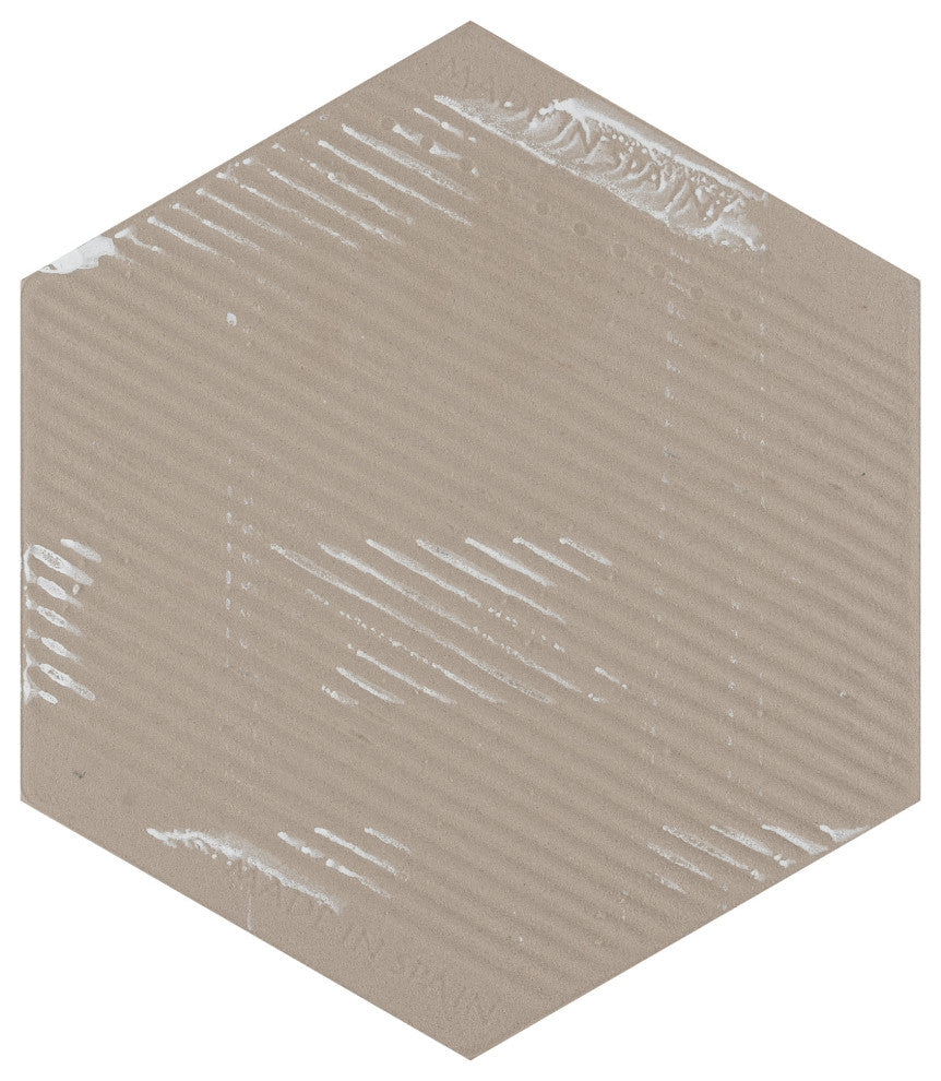 Classico Bardiglio Hex Dahlia Porcelain Floor and Wall Tile Sample, White
