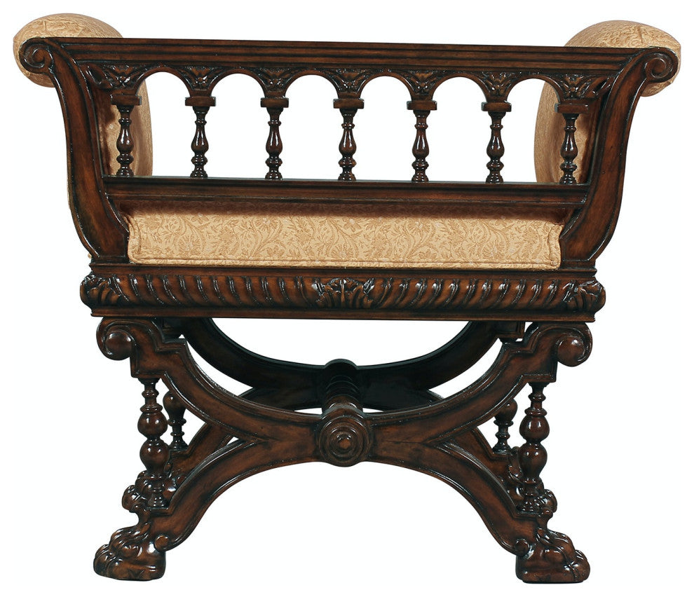 Double Griffin Colonnade Bench