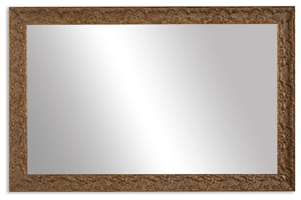 Maricopa Framed Wall Mirror, Bronze, 20"x60"