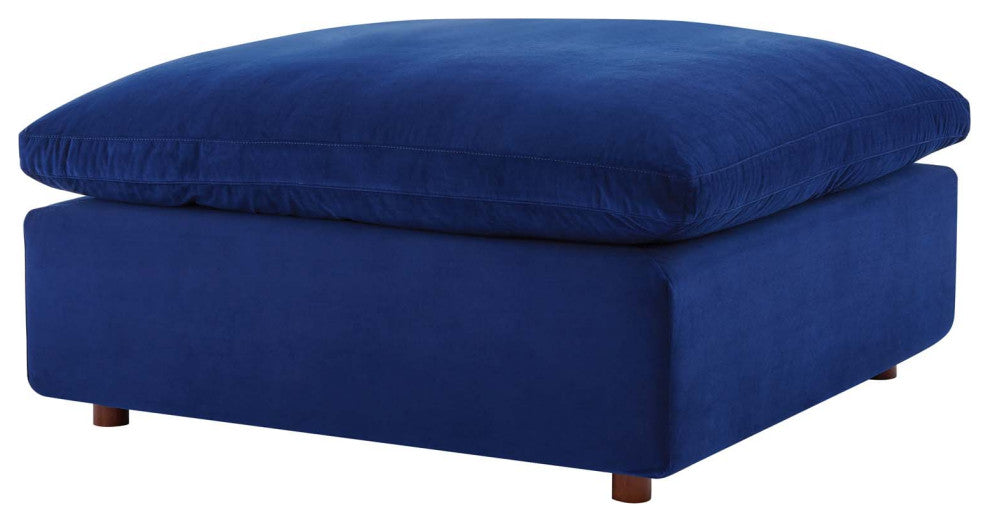Sectional Sofa Set, Velvet, Blue Navy, Modern, Living Lounge Hotel Hospitality