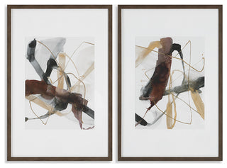 Uttermost Burgundy Interjection Abstract Prints, Set/2