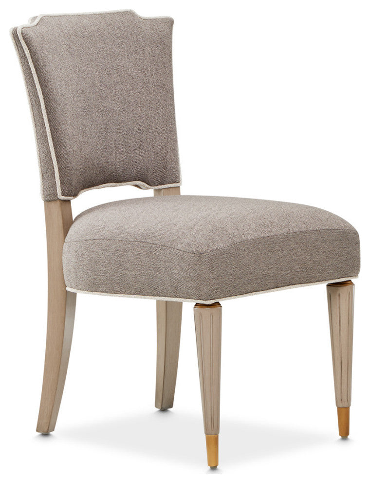 St. Charles Chenille Vanity Chair, Dove Gray