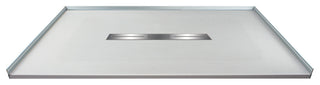 Transolid 48-in L x 35.5-in W Zero Threshold Center Drain Shower Base, Grey