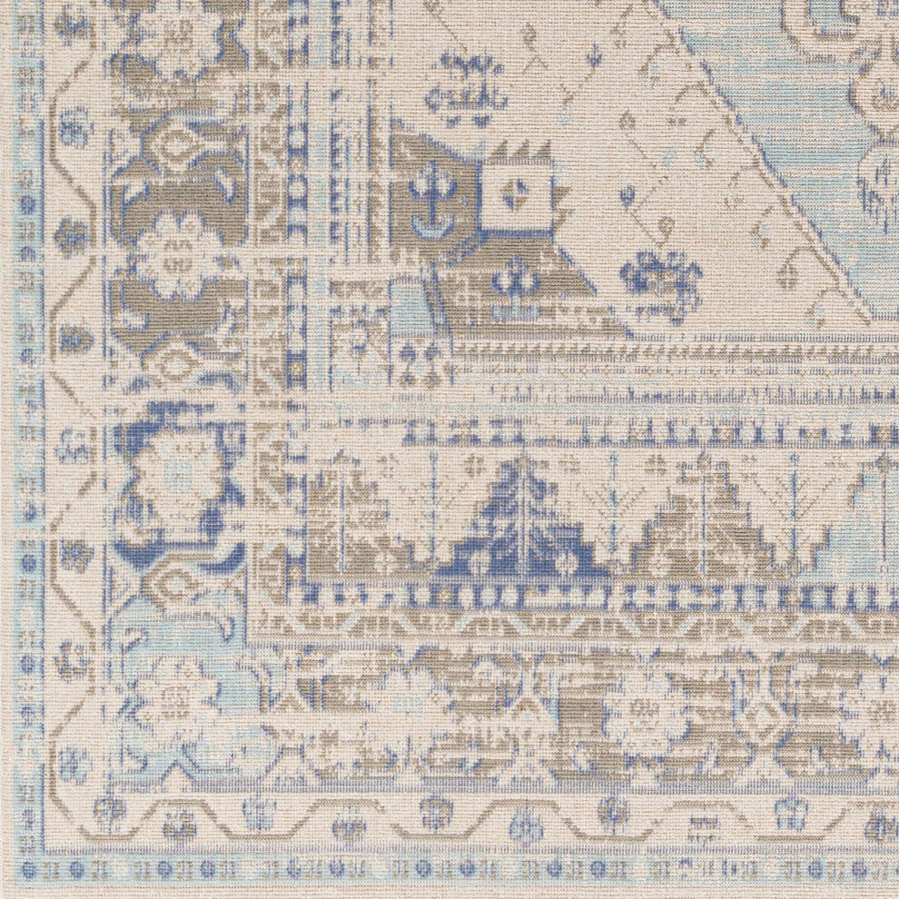 Surya Rafetus ETS-2370 Machine Woven Area Rug, Cream, 5'3" x 7'7"
