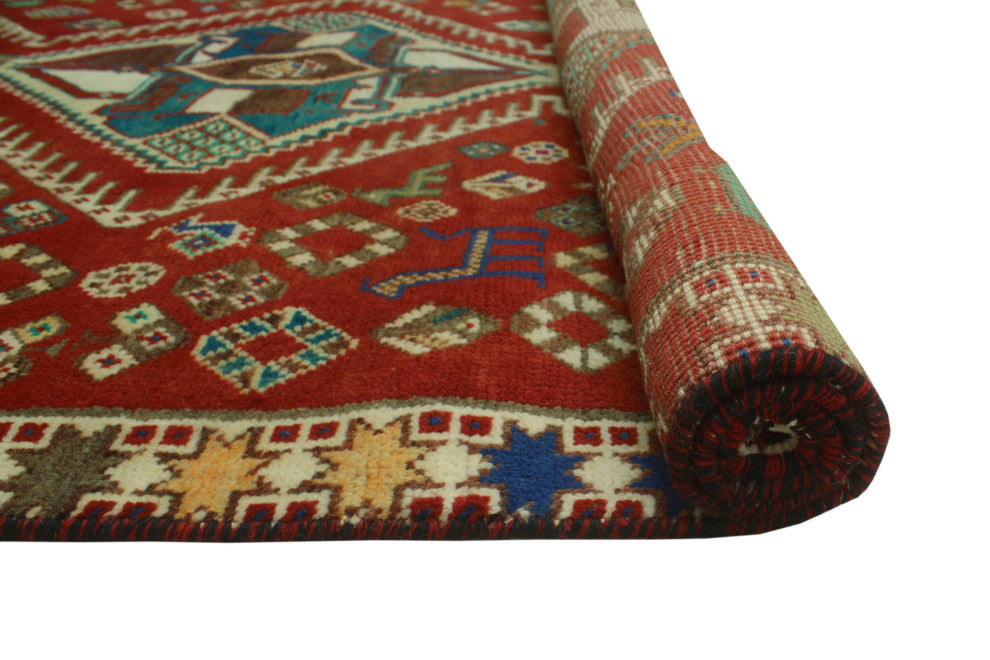 Fine Vintage Distressed Covyll Rust Rug