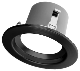 DCR4 LED Recessed Downlight Retrofit Light Fixture, Black, Smooth, 2700k