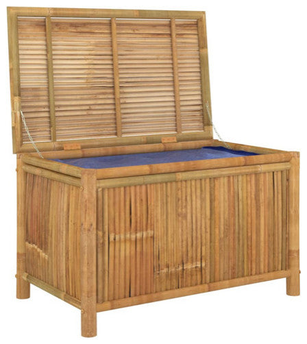 vidaXL Outdoor Storage Box Patio Furniture Storage Chest for Deck Garden Bamboo
