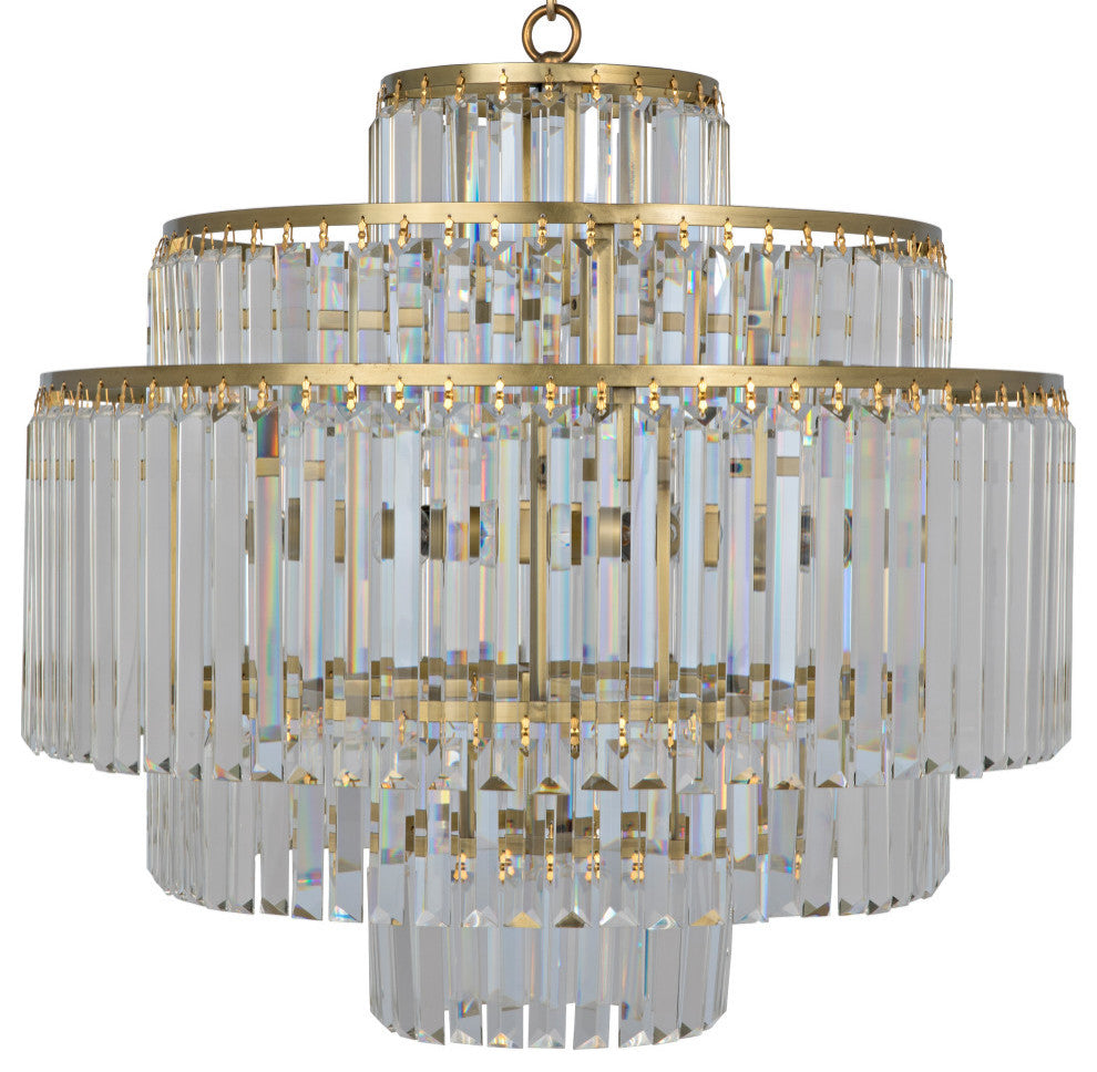 Quintus Chandelier, Antique Brass