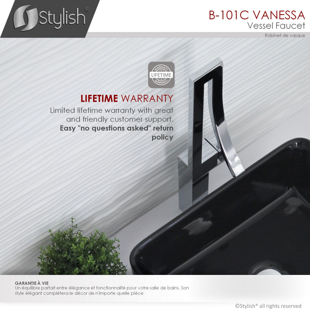 STYLISH Single Handle Bathroom Faucet for Single Hole Brass Vessel Mixer Tap