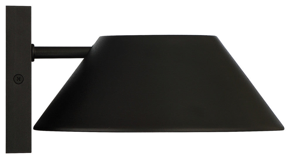 Solano Outdoor LED Wall Mount, Square Backplate, Tapered Shade