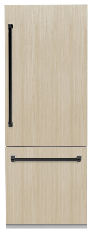 ZLINE 30" Built-in Refrigerator With a Matte Black Handle, RBIVZ-30-MB