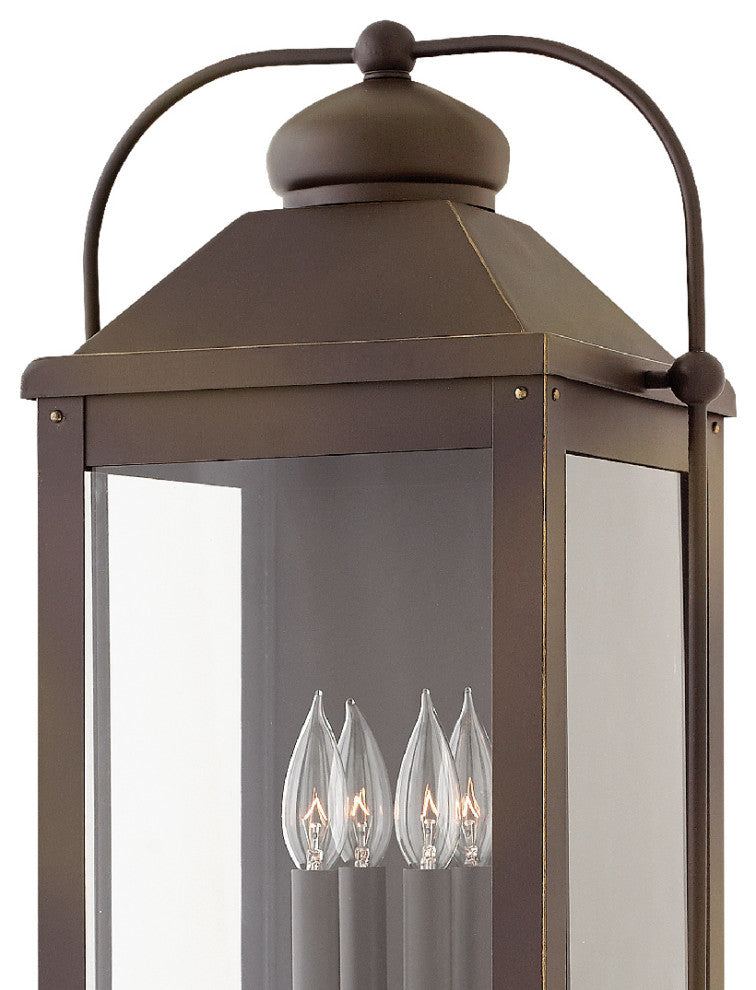 Hinkley Anchorage Large Wall Mount Lantern, Light Oiled Bronze
