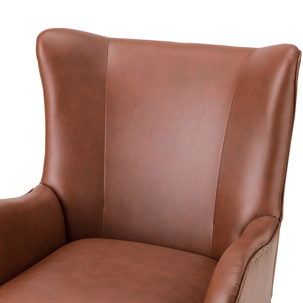 39" Comfy Living Room Armchair With Special Arms, Set of 2, Brown