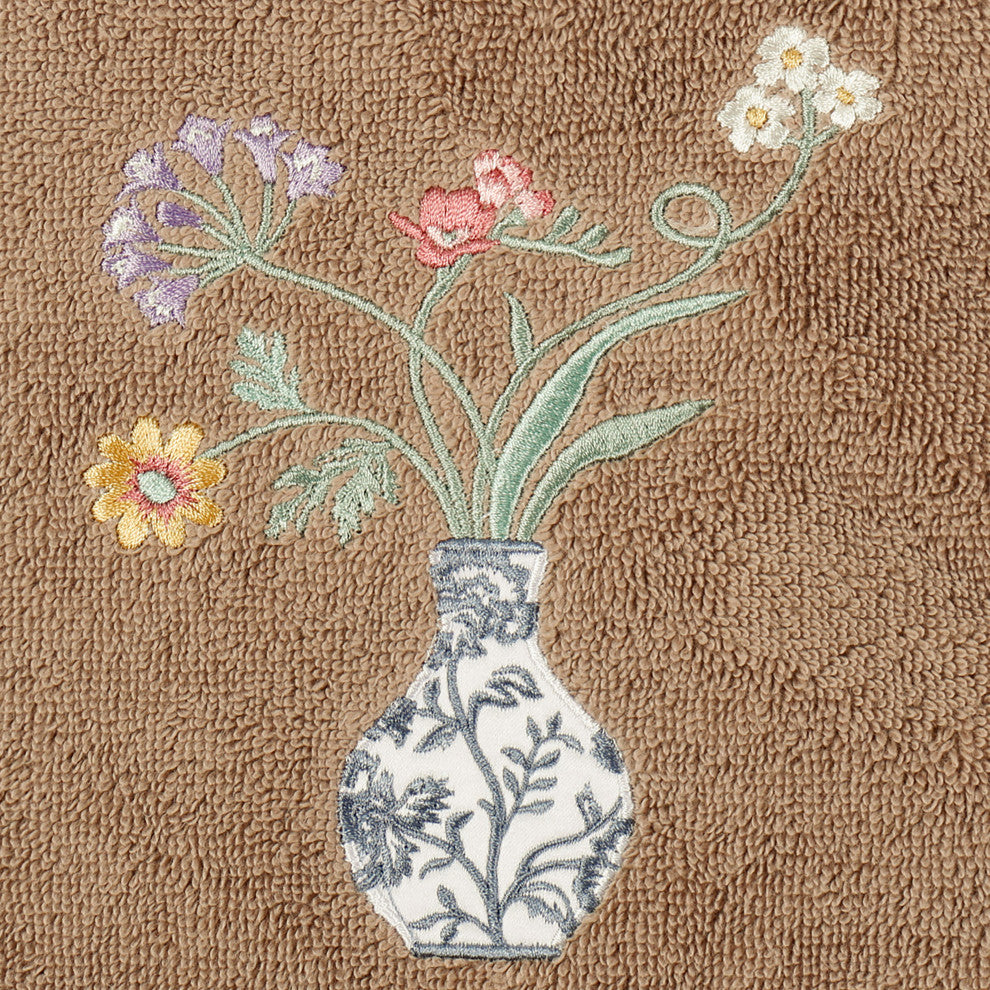 Linum Home Textiles 100% Turkish Cotton STELLA 2PC Embellished Hand Towel Set