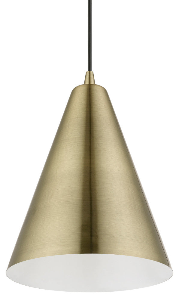 Livex Lighting 1 Light Antique Brass Pendant