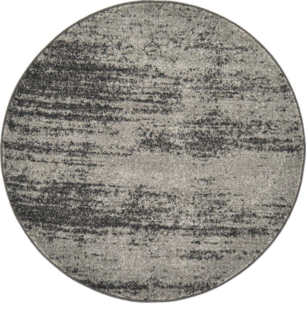 Rug Unique Loom Del Mar Dark Gray Round 3' 3 x 3' 3