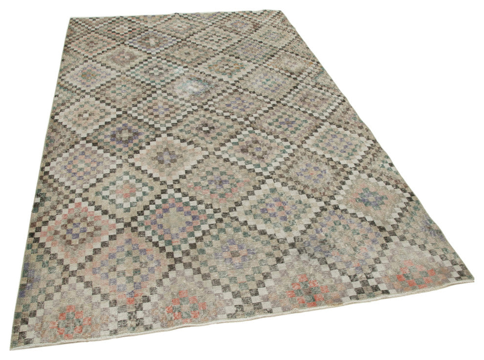 Rug N Carpet - Hand-knotted Anatolian 5' 4'' x 8' 10'' Distressed Vintage Rug