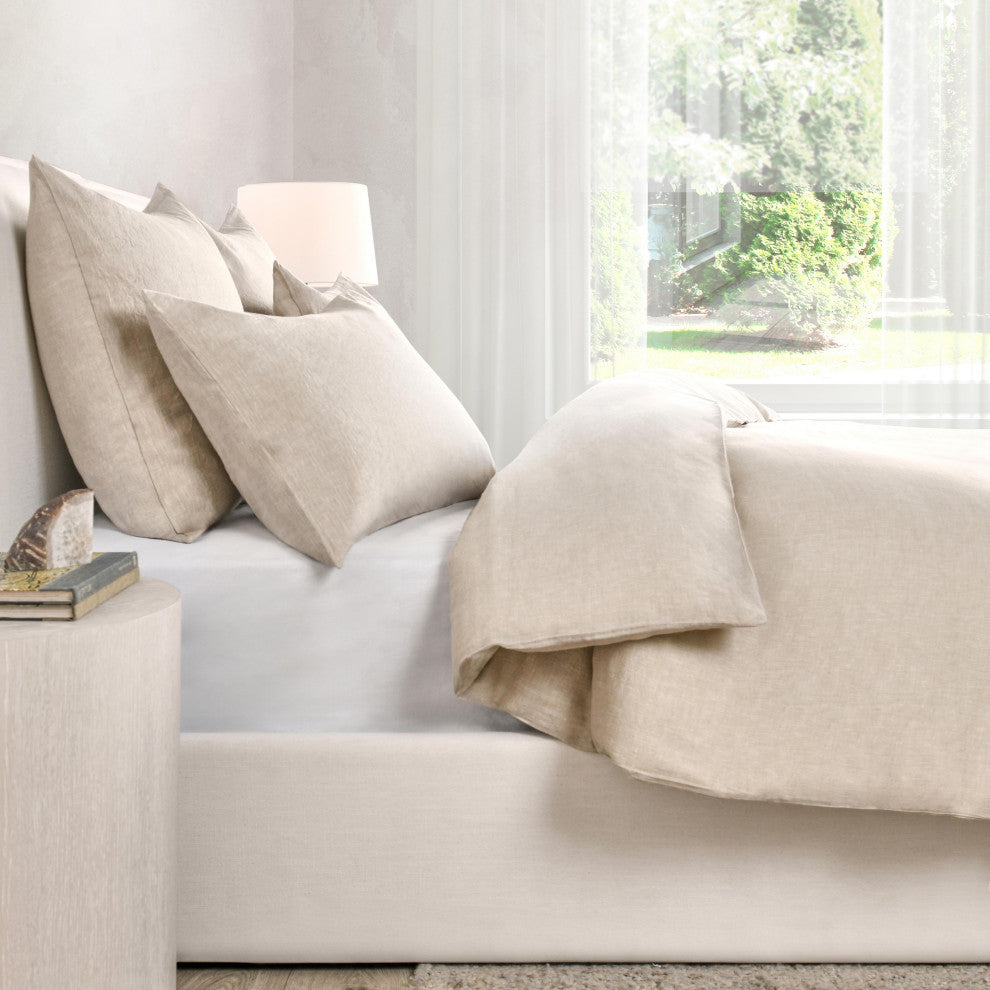 Jayson Linen Cashmere Blend Duvet by Kosas Home, Beige, King