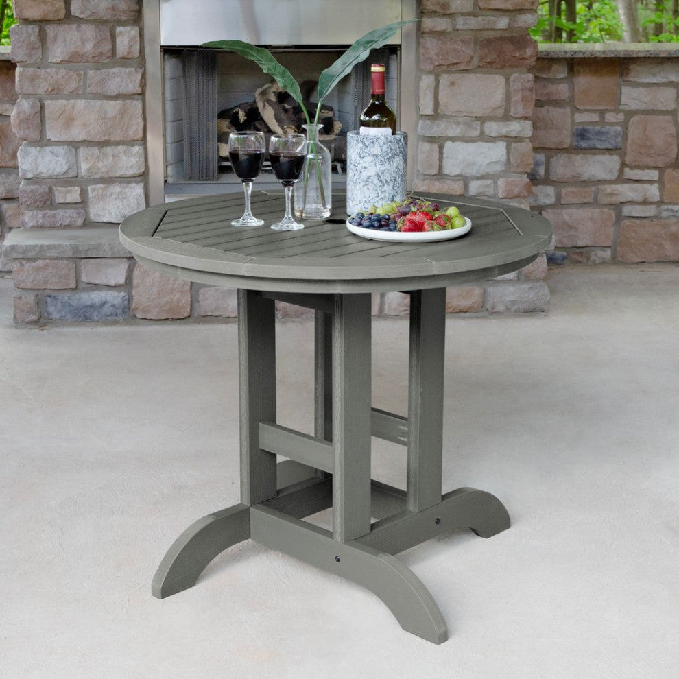 Round Dining Table, 36", Coastal Teak