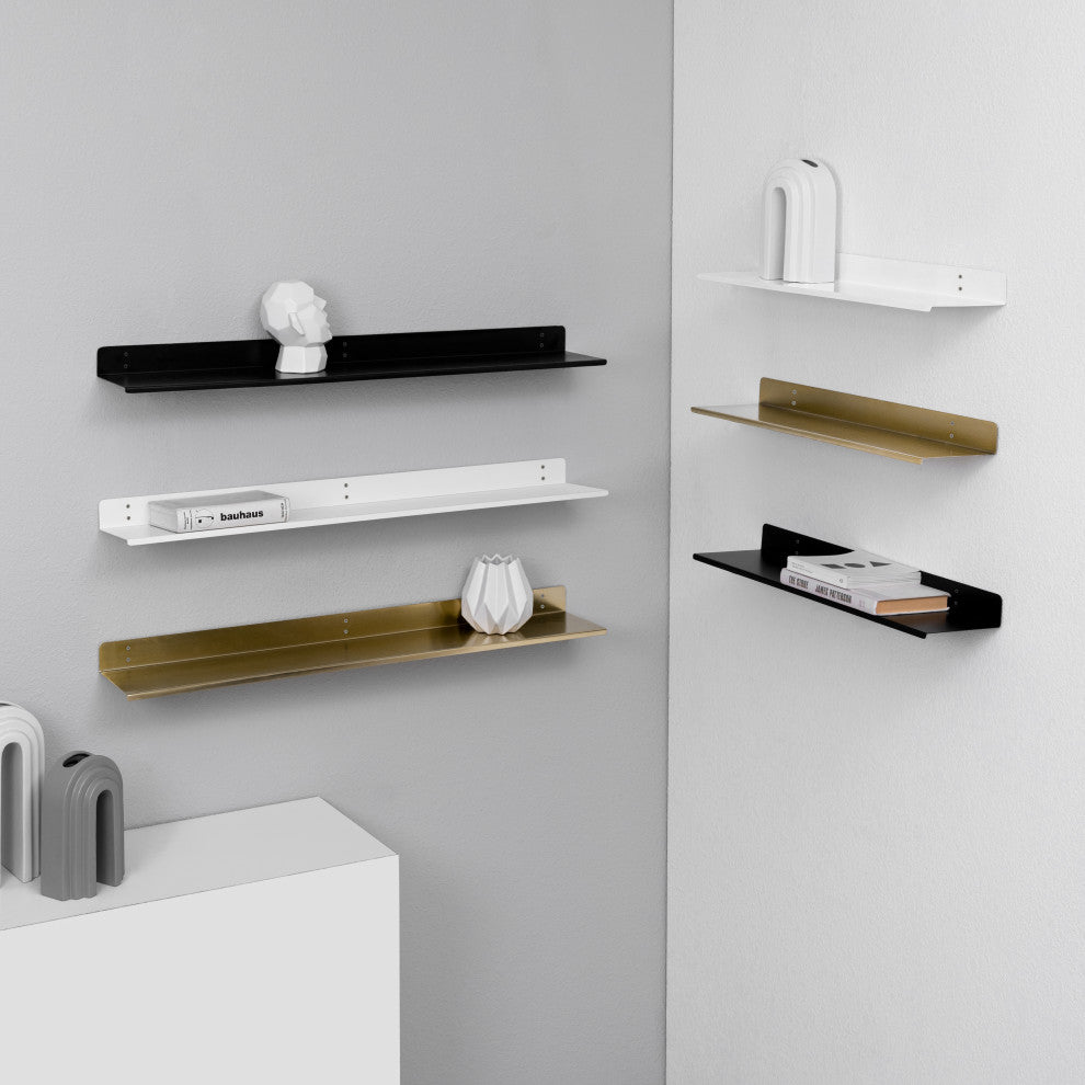 Billy Wall Mounted Shelves, Black, 36"