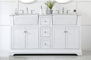 Home Living 22" Farmhouse White-Light Bathroom Vanity