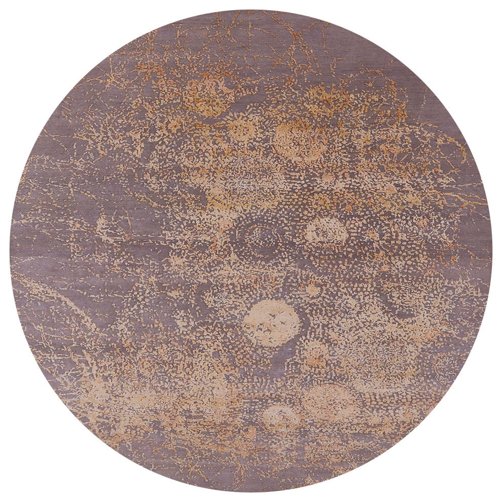 Ahgly Company Indoor Round Mid-Century Modern Area Rugs, 5' Round