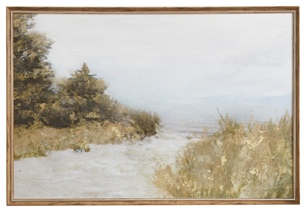 Madison Park Lake Walk Framed Gel Coated Canvas