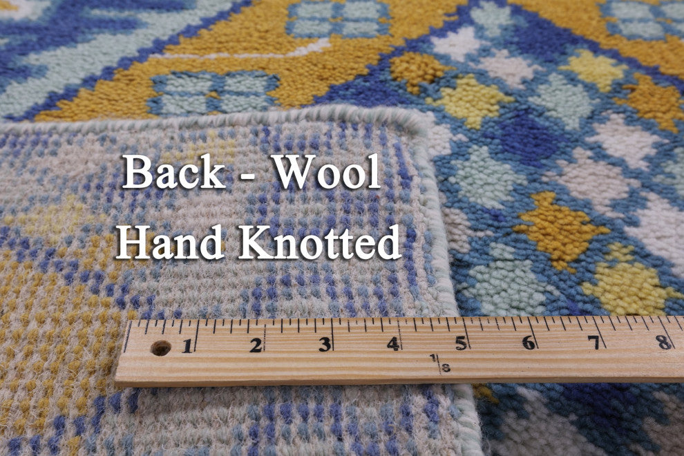 8' 1" X 9' 11" Moroccan Hand-Knotted Wool Rug Q9284
