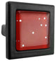 Red Iridescent Dots Crystal Glass Black Metal Square Manor Knob