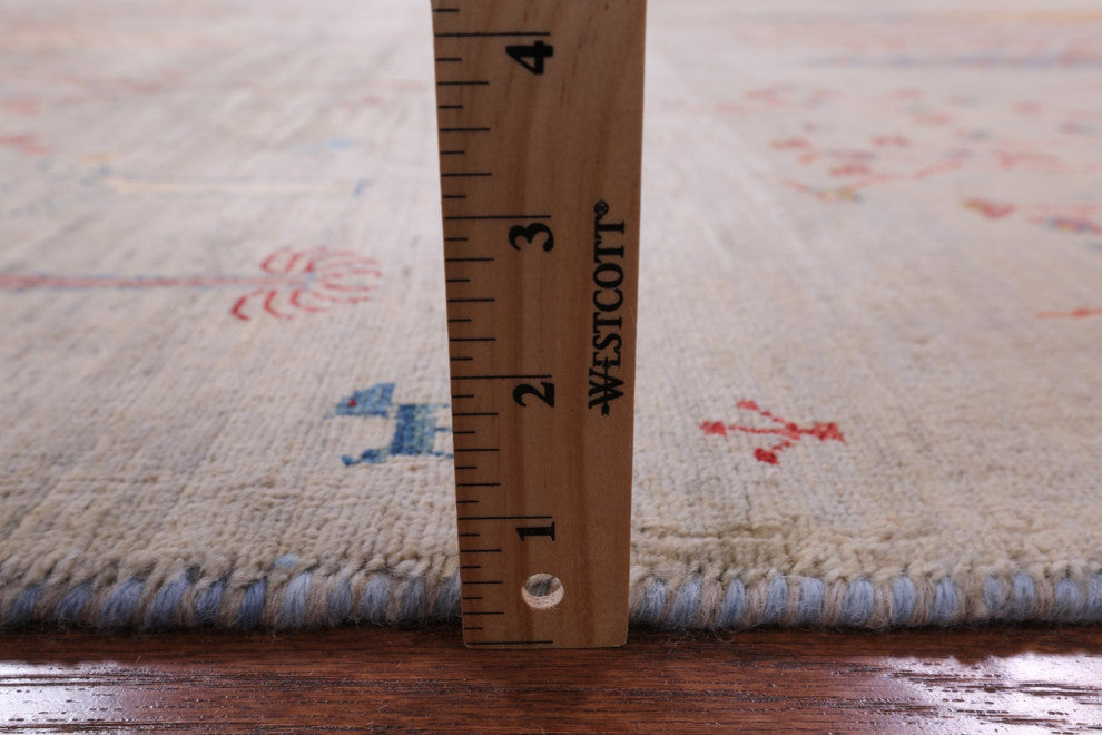 Handmade Tribal Persian Gabbeh Wool Rug 6' 4" X 9' 7" Q5282