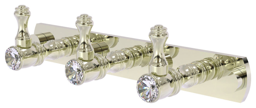 Carolina Crystal 3 Position Tie and Belt Rack, Polished Nickel