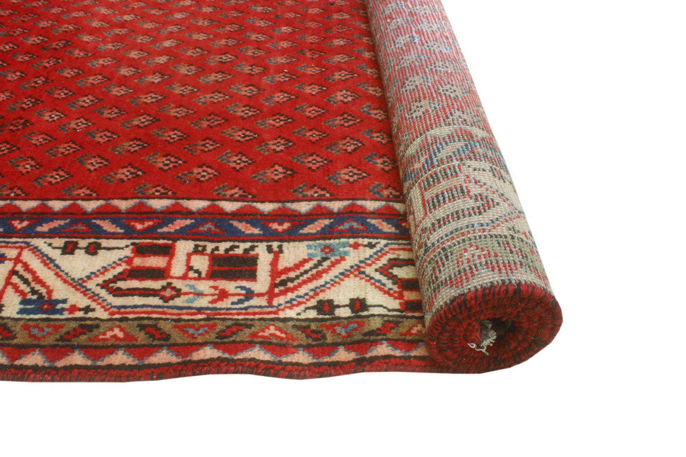 Fine Vintage Distressed Zyaire Red/Beige Rug, 4'4x7'0
