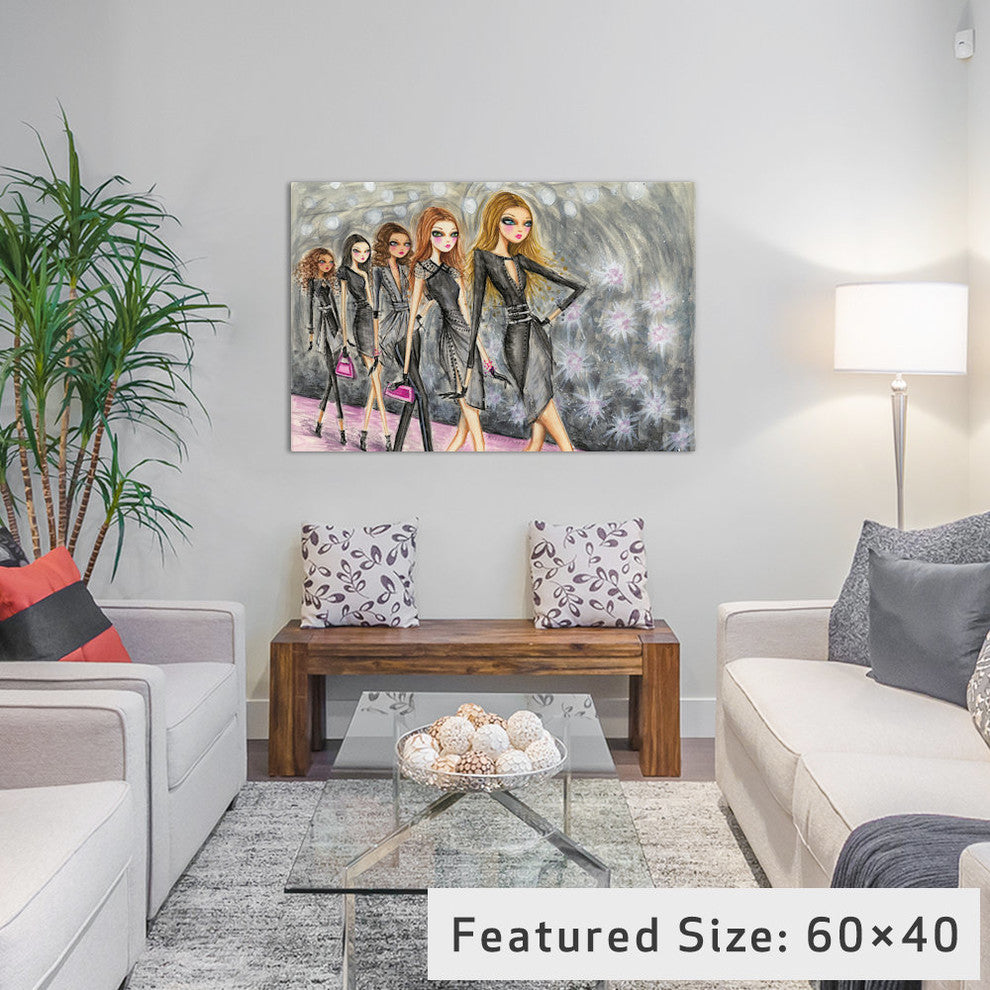 "Model Behavior #2" Canvas Art Print By Bella Pilar, 18x1.5x26