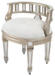 Mirrored Crescent Vanity Stool