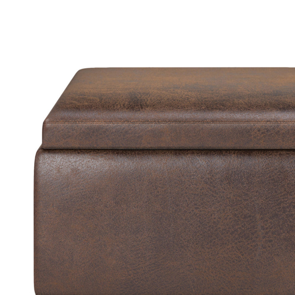 Owen Tray Top Small Coffee Table Storage Ottoman