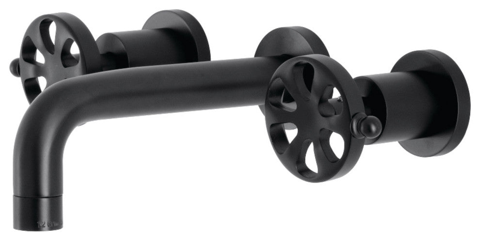 KS8120RX Belknap Two-Handle Wall Mount Bathroom Faucet, Matte Black