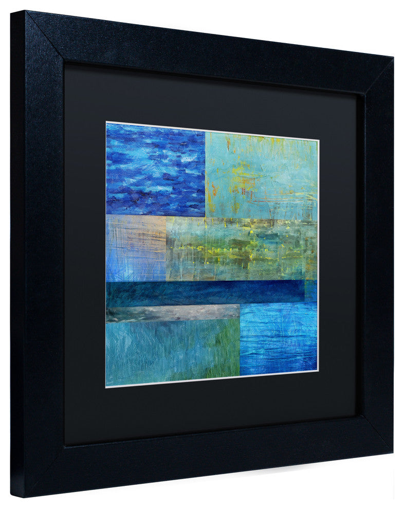 Michelle Calkins 'Essence of Blue' Matted Framed Art, 11x11