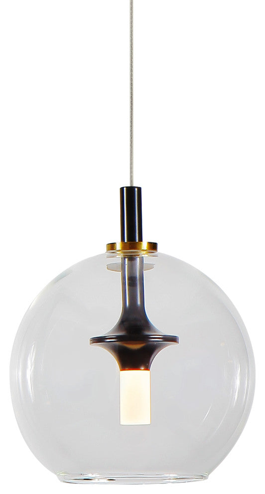Portofino 7" ETL Certified Integrated LED Pendant, Antique Brass