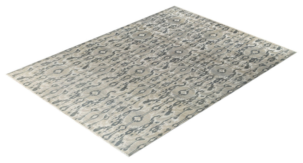 Ikat One-of-a-Kind Handmade Area Rug Gray, 8' 10" x 11' 10"