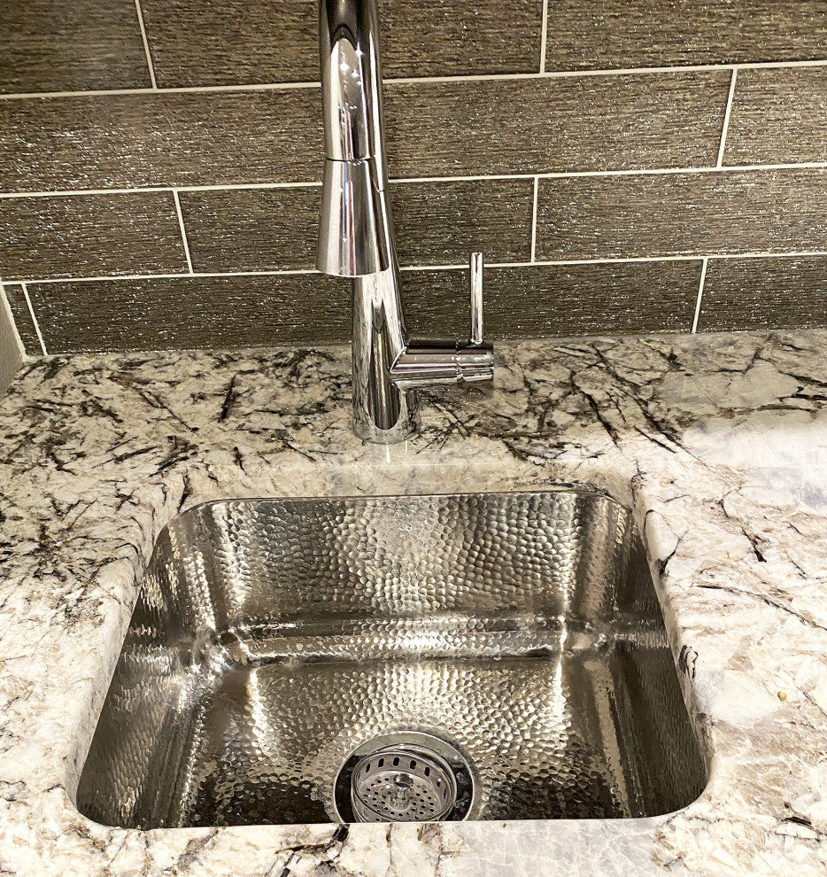 Orwell Stainless Steel 17" Single Bowl Undermount Kitchen Sink, Polished Stainless Steel