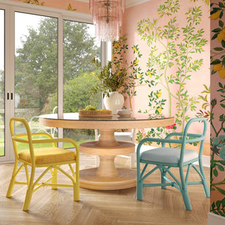 Ginny Green Rattan Dining Chair - Green
