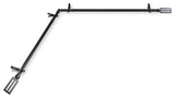Mabel 13/16 inch Corner Window Curtain Rod, Black, 48-84"